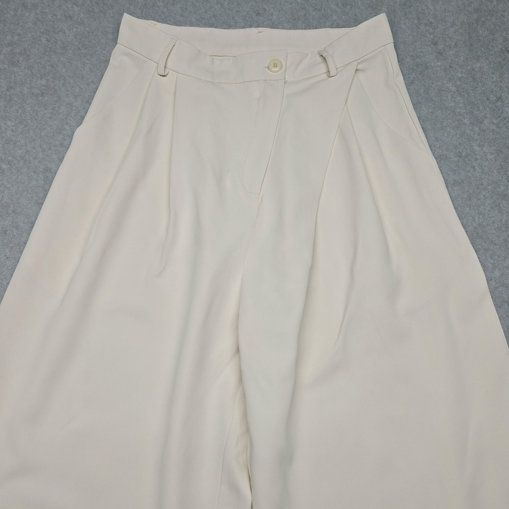 CMMN SWDN Pants Womens Small Wide‎ Leg High Waist Pleated Trouser Relaxed Fit - Picture 4 of 16
